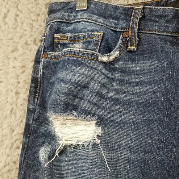 Joes Jeans Womens 26 Ex-Lover Cropped Gemma Distressed Faded Blue Stretch Mid - Picture 3 of 10